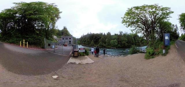 On the Snoqualmie Waterfalls - near the hydroelectric power station