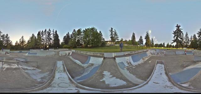 Park for skaters at the school Truman in Federal Way