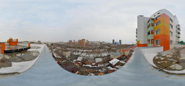 Вид на Хабаровск с многоэтажного здания по улице Истомина, 39