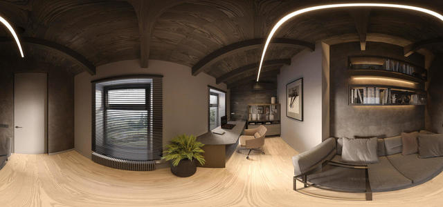Second floor Bedroom study panorama