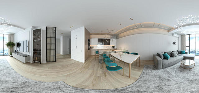 Living room panorama