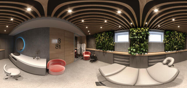 SPA Round cabinet panorama