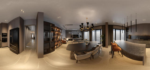 Living room panorama