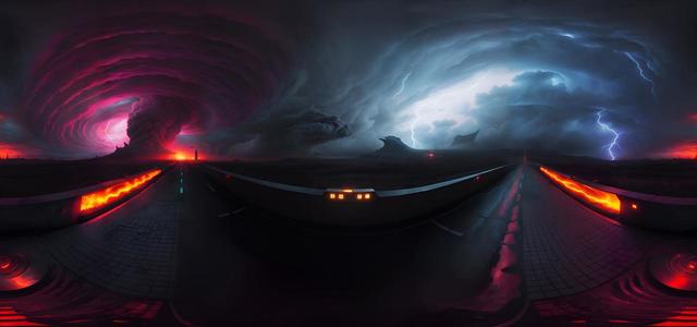 realistic thunderstorm concept art illustration696