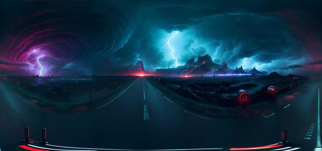 realistic thunderstorm concept art illustration