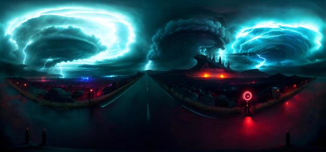 realistic thunderstorm concept art illustration355