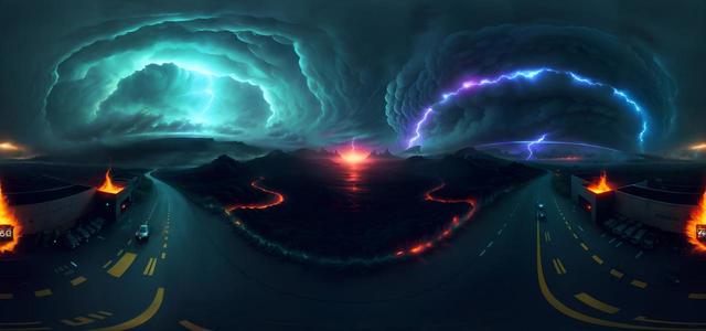 realistic atmospheric thunderstorm concept art444