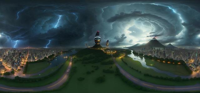 realistic concept art shelfcloud  thunderstorm 6