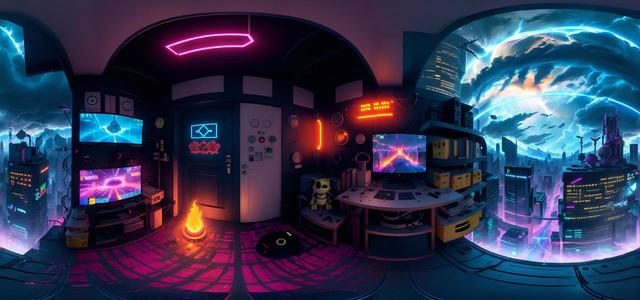 modern computer animation cyberpunk illustration