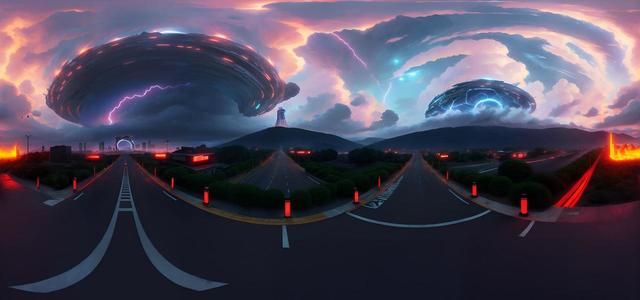 realistic lava  cyberpunk concept art  thunders (3)