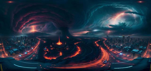 realistic art hyper realistic  dark shot  lava 