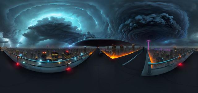 realistic thunderstorm concept art hyper realist