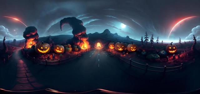 realistic halloween art station concept art illu99