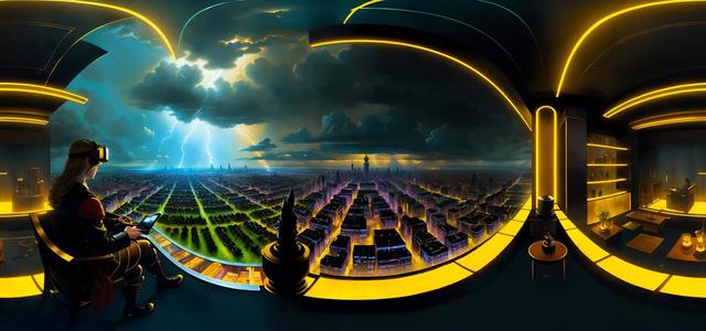oil painting cyberpunk anime  thunderstorm4