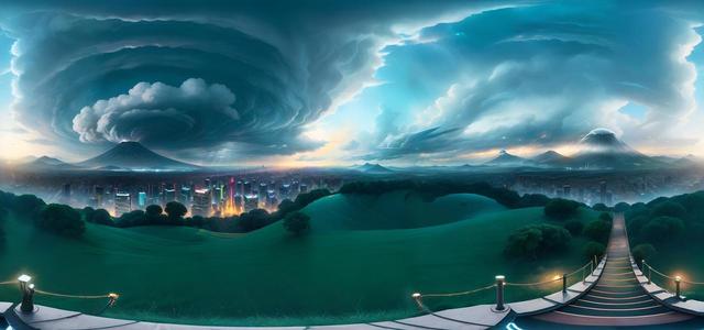 realistic concept art shelfcloud  thunderstorm pp