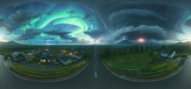 realistic aurora concept art shelfcloud  thunder9