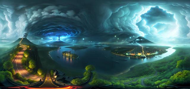 realistic concept art shelfcloud  thunderstorm 56