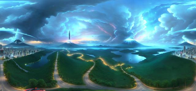 realistic concept art shelfcloud  thunderstorm 8