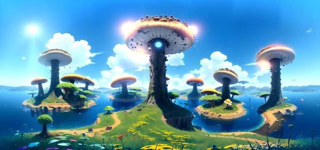 modern computer animation nuclear mushrooms cyber4