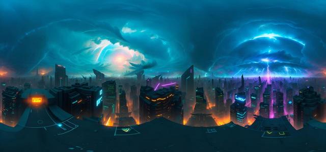 advanced no style cyberpunk  city  shelfcloud 333
