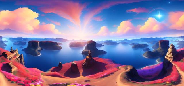 dreamlike art pandora sea mountains field ar