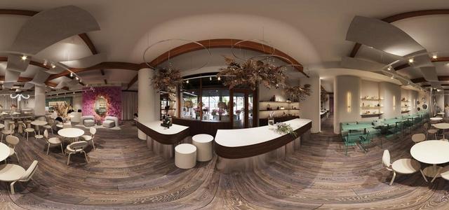 Blooming coffee house