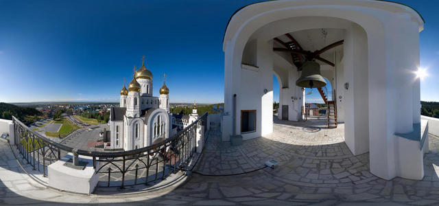 View of the church from the bell tower