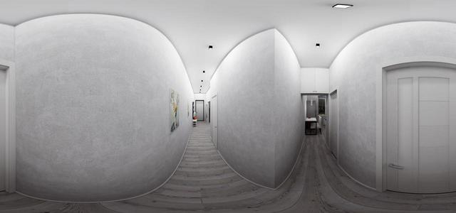 Panorama Monochrome Corridor 2