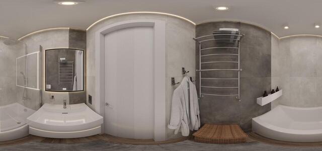 Ванная комната. Квартира 56квМ