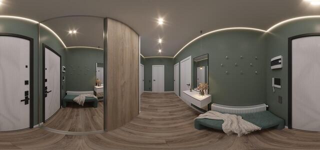 Interior design of a country house 90 sq.m.