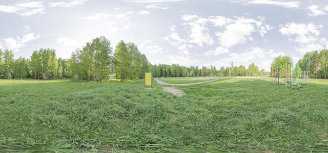 View of the rope park, sauna and sports equipment