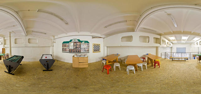 The second floor of the sports hall