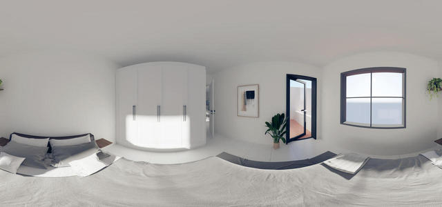 AA Unit 1 - Bedroom 2 Panorama
