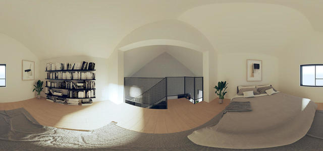 AA Unit 5 Loft Bedroom Panorama