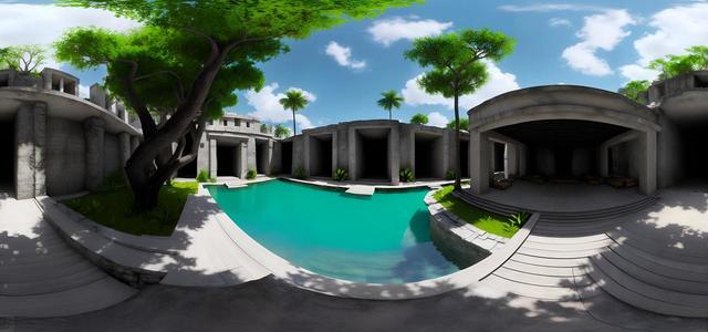 realistic inside a beautiful mayan cenote