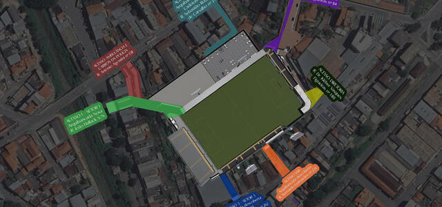 Mapa de acessos