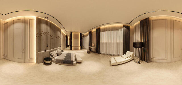 Master Bedroom with mouldings