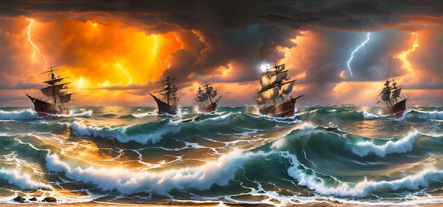 Frigates Caught in a Storm