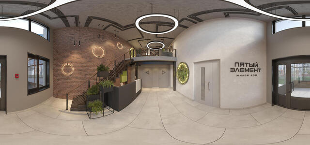 Western beam Common hall of a residential building
