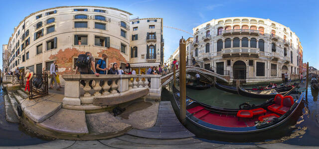 Venice. Fondamenta de la Canonica. Ponte Cappello.