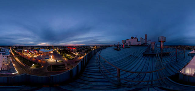 roof sunset