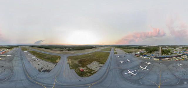 AIRPORT VIEW ON THE RISING-LANDING BAND