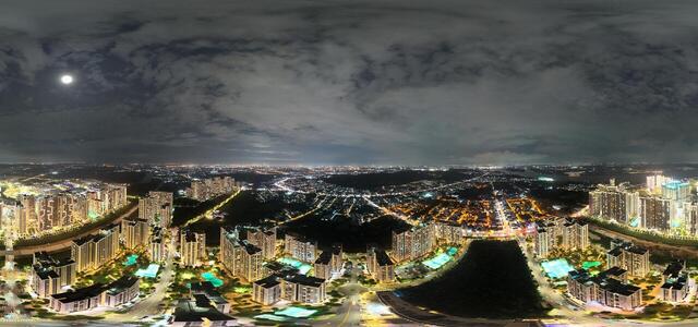 Kuland 25 Vinhomes Grand Park toàn cảnh origami tối  đường N2 và cầu vòng 5 07.07 350m
