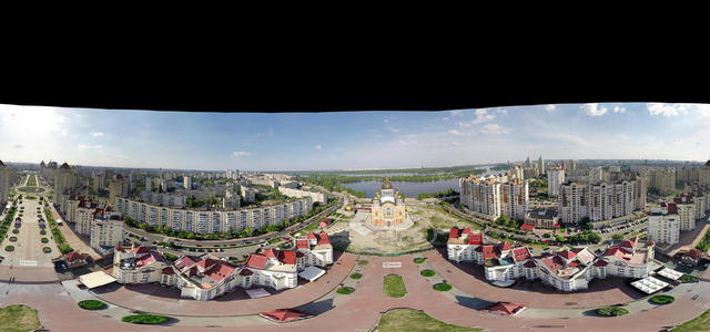 Оболонские липки, Оболонская набережная, #‎Оболонь‬ с высоты.