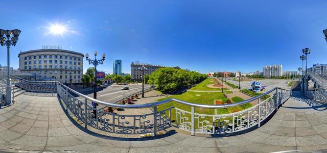 Pedestrian crossing view