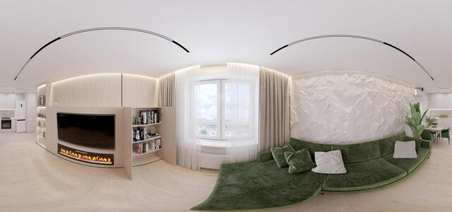 living room (open closet)