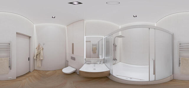bathroom (open doors)