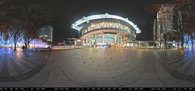 Aleta S2C 360 camera - mall, outdoor, nighttime