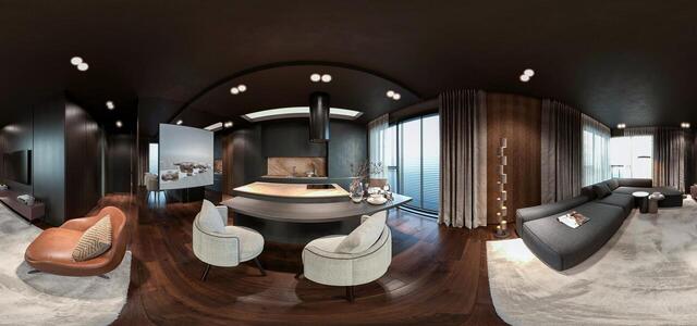 Living room panorama