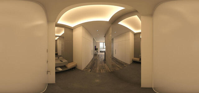 R1 gray hallway
